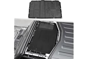 Jimen Roof Sun Shade for JL JT, Front Bikini top Mesh Sunshade Fit for Jeep Wrangler JL JLU Gladiator JT 2 Door & 4 Door 2018-2025 (Black)