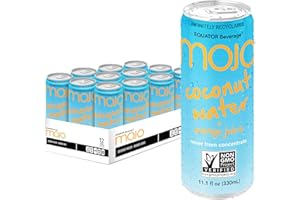 EQUATOR BEVERAGE MOJO Coconut Water + Mango Juice | Hydration Drink & Sports Drink | Electrolytes Beverage 1043 mg | Vitamin B & C | Hydration Drink for Skin & Body | 11.1 Oz (Pack Of 12)