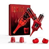 INKin Tattoo Cartridge Needles Mixed Sizes (1007RL,1205RL,1009M1C, 1209M1C), 4Pcs Sample Set with Silicone Grips, El Diablo Value Pack Tattoo Needles with Ultra-Fine Tip for Tattoo Artists