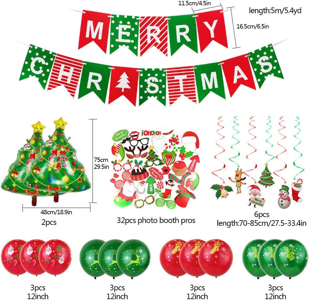 Immagini Di Ghirlande Natalizie.Banner Palloncini Di Natale Kit Di Decorazioni 32 Puntelli Per Cabine Fotografiche 12 Palloncini Natalizi Palloncini In Lattice 6 Ghirlande Di Ghirlande Natalizie 2 Palloncini Di Alluminio Per Natale Odontotal Com Uy