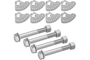 C-TZU 304 Stainless Steel 4PCS Adjustable Upper Arm Alignment Cams Camber Bolt ±1.5 Degree for Chevy Silverado GMC Sierra 1500 2500 3500 - Camber/Caster Fix, Cam Bolt - Fits 1999-2019 Models