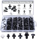 Preciva Car Retainer Clips 140pcs Universal Nylon Fasteners 6 Sizes