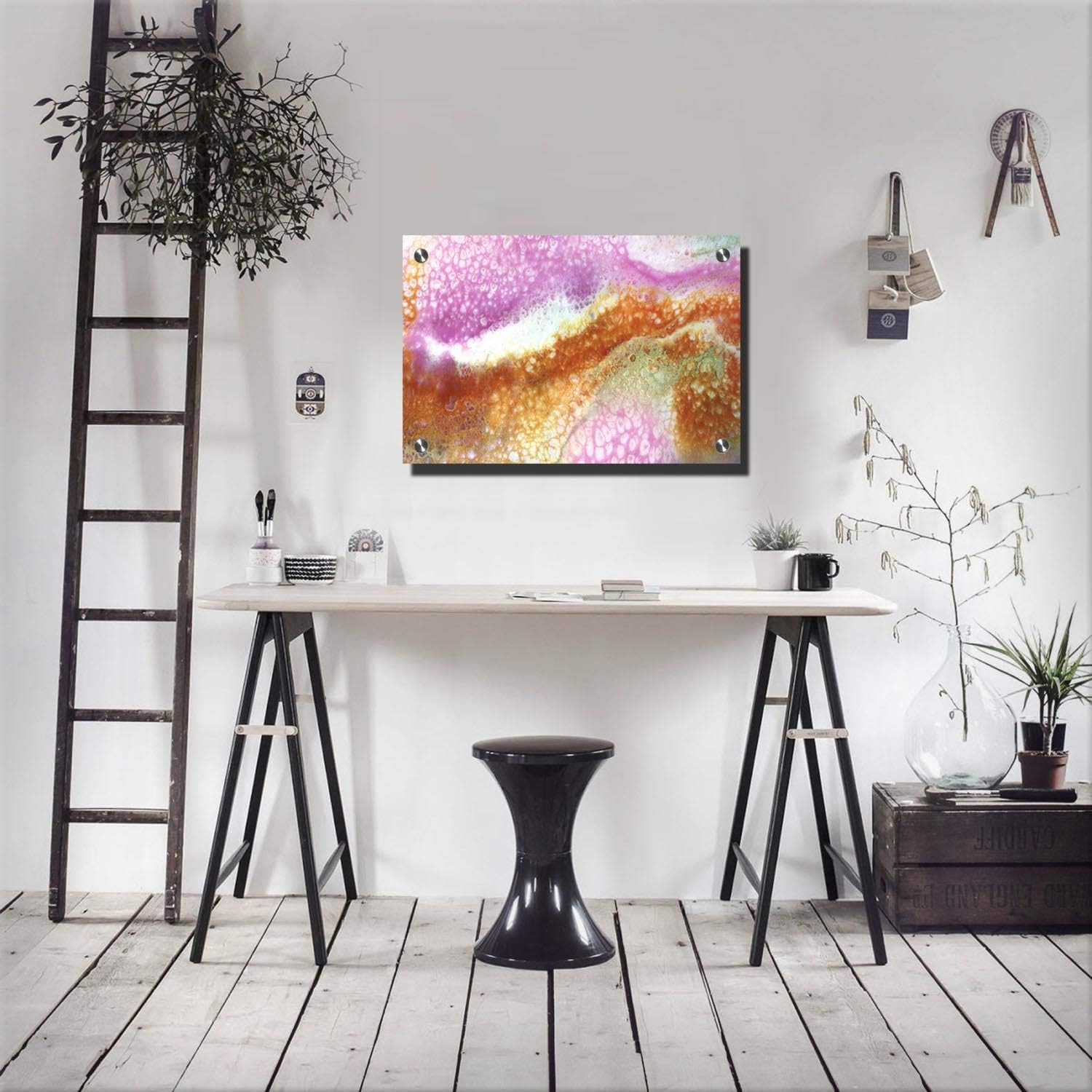 ResiPro Large Blank Frame Art Resin Aluminium Panel Acrylic Pour Artists (6 Panel 60x40cm + 24 standoffs)