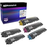 SPEEDYINKS Compatible Toner Cartridge Replacement for Brother TN210 TN-210 TN 210 (5-Pack, 2 Black, 1 Cyan, 1 Magenta, 1 Yellow) for use in Printer HL-3040CN HL-3070CW MFC-9010CN MFC-9320CW MFC-9320CN