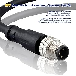 Lonlonty M8 3 Pin Male Socket Panel Aviation