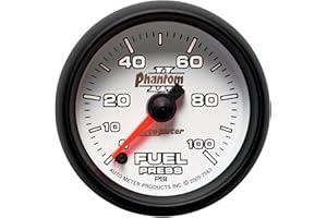 Auto Meter 7563 Phantom II Full Sweep Electric Fuel Pressure Gauge