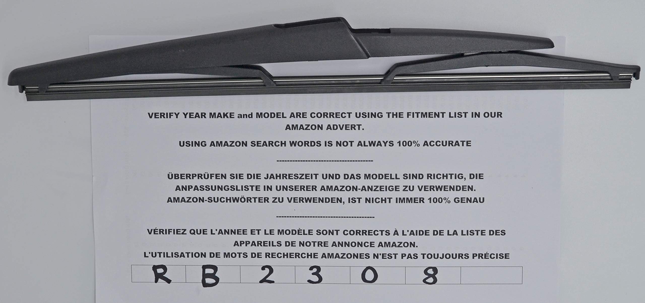 Exact fit Rear wiper blade RB2308