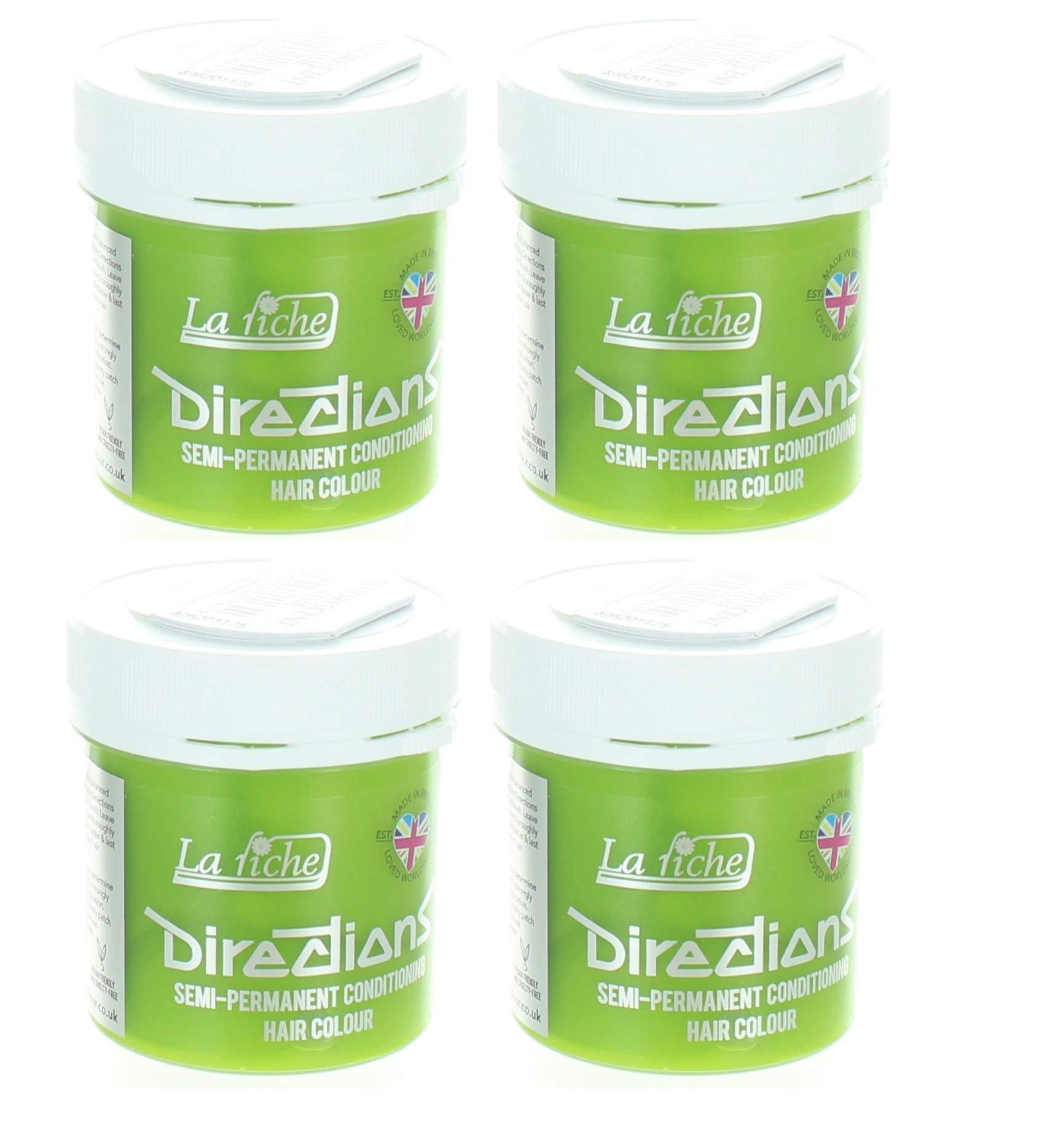 4 x La Riche Directions Semi-Perm Hair Colour Fluorescent Lime 4x 88ml — image 1