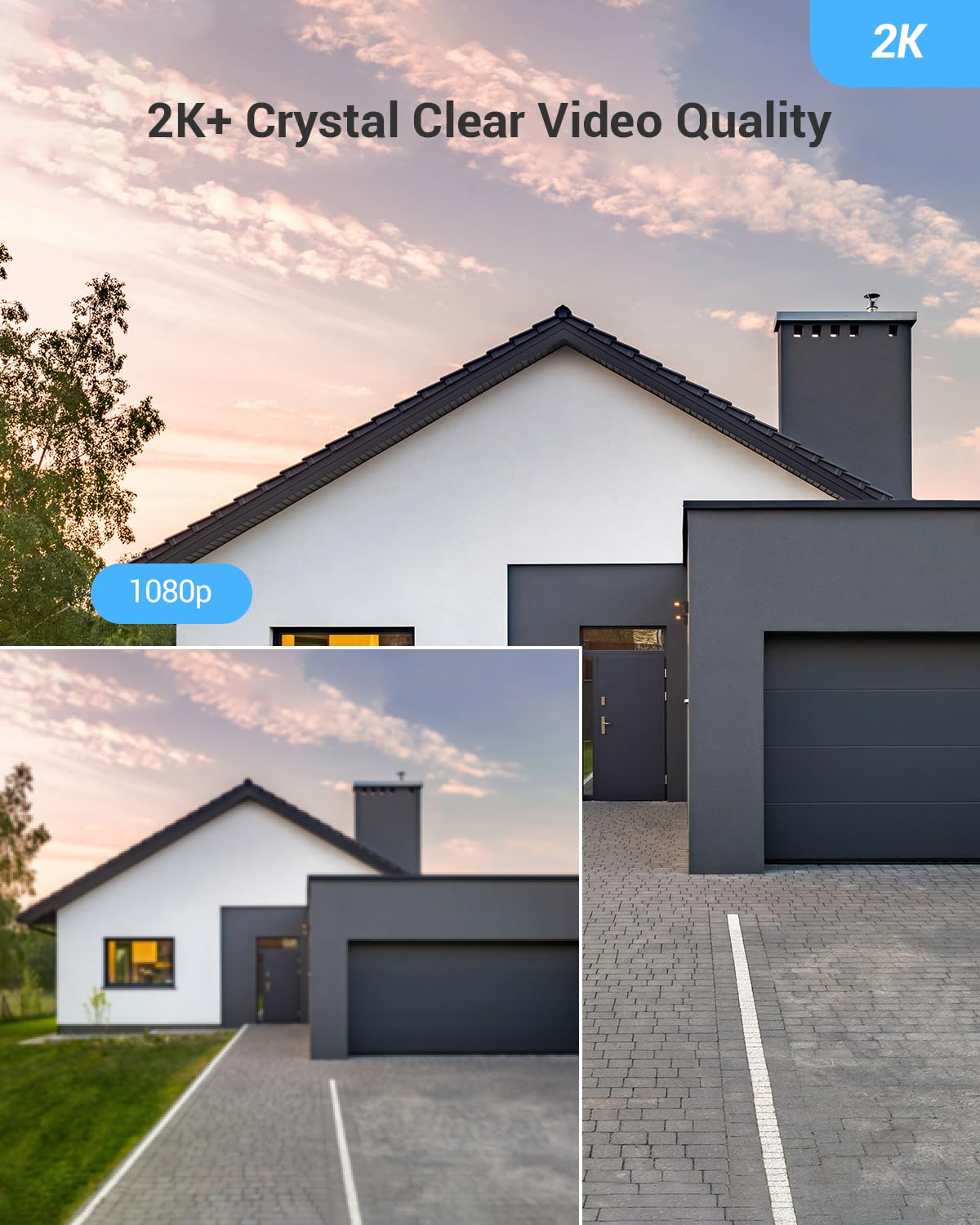 EZVIZ Solar Security Cameras Wireless Outdoor, 2K+ Camera for Home Security Outside with Color Night Vision, 2-Way Audio, AI Motion Detection and Alarm, Flood Light Surveillance Camera, Waterproof