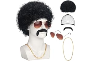 ONUPGO 70s Disco Costume Accessories,50s 60s Hippies Rock Star Dress Up for Men Women Halloween Chrismas Cosplay Party