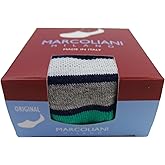 Marcoliani Milano No Show Socks Men - Palio Stripe Invisible Touch | Essence of Cotton