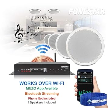 Electromarket 4x Fonestar Ga 266 Ceiling Speakers With Amazon Co