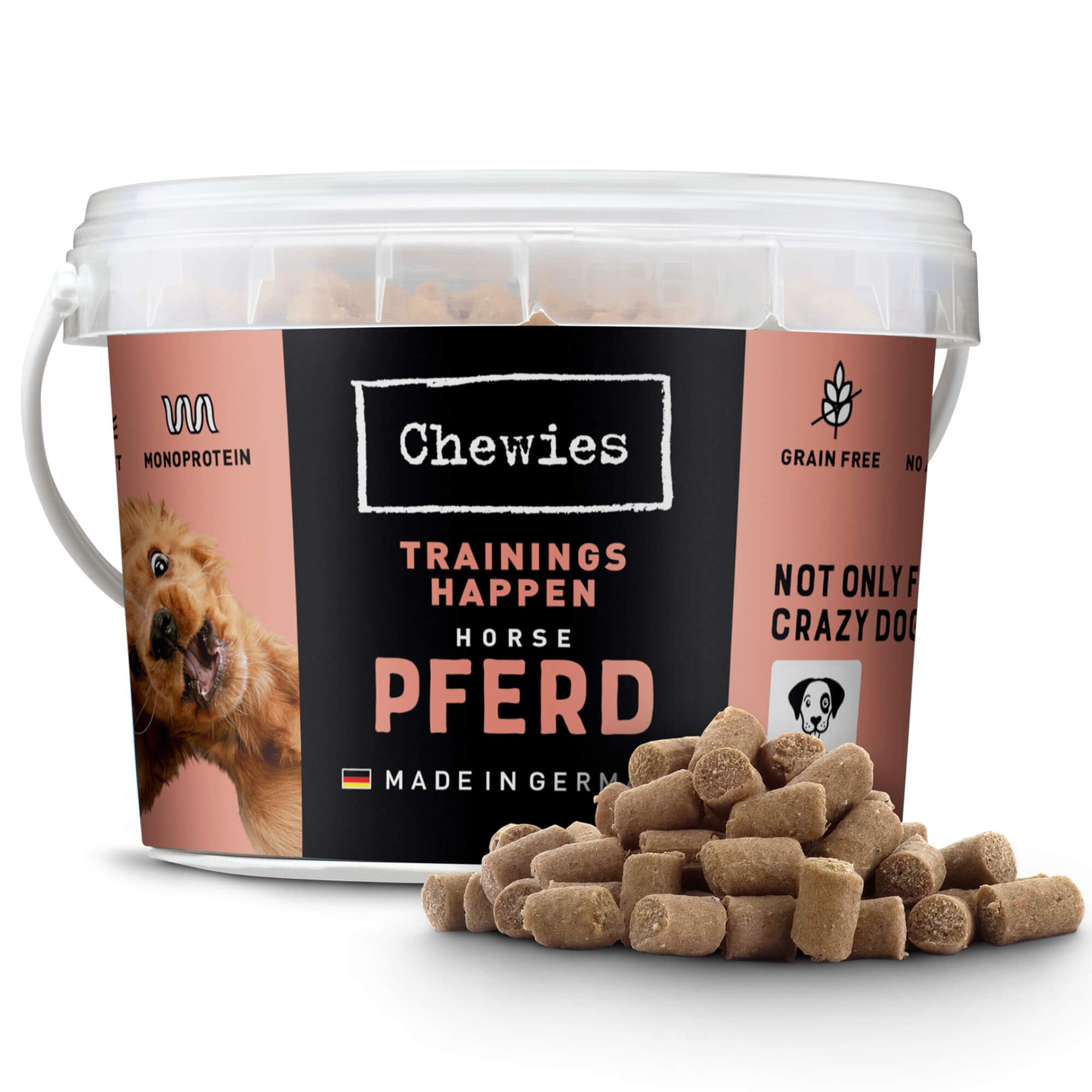Chewies Training Bites - Monoprotein Snack for Dogs - Grain-Free and Sugar-Free - Soft Treats for Dog Training in 6 Hypoallergenic Varieties