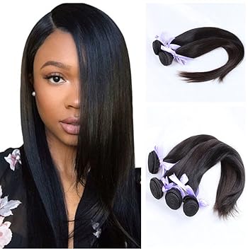 Amazon Com Indian Temple Hair Sleek Indian Straight Virgin Hair
