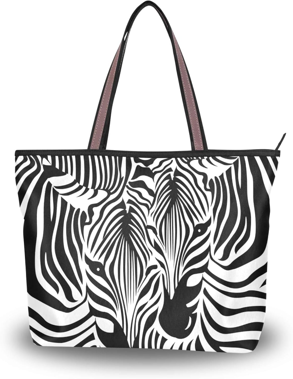 Zebra Black White Animal Shoulder Bags for Women Girls Ladies Student