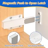 Jiayi Push Latch Heavy Duty 2 Pack Push to Open Cabinet Latches view 3