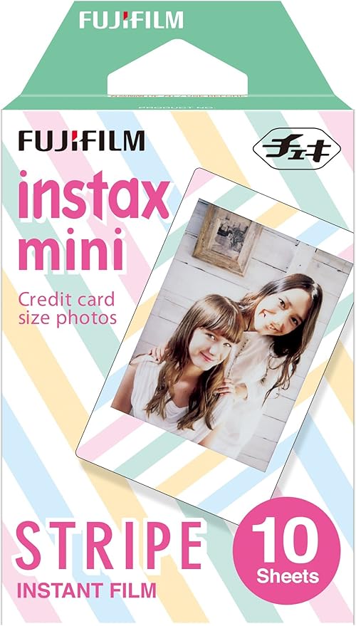 Amazon Fujifilm インスタントカメラ チェキ用フィルム 10枚入 絵柄 ストライプ Instax Mini Stripe 1 フィルム 通販
