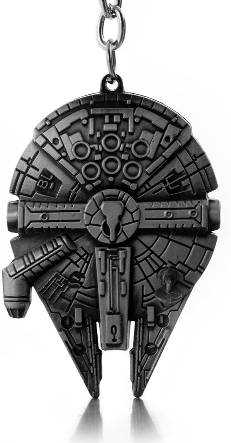 Star Wars Millennium Falcon Keychain, Silver: Clothing