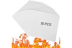UCandy 10 Pack Ceramic Fiber Paper, 11" x 12" x 1/8" High Temperature Ceramic Fiber Rectangle Papers White Insulation Gasket Paper for Stove Furnace Fireplace
