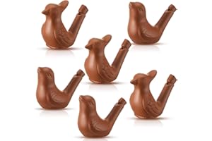 Gejoy Bird Water Whistles Ceramic Bird Call Warbling Water Whistles Colorful Porcelain Toys for Adults Birthday Easter Gift(6 Pcs,Delicate)