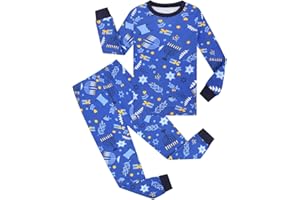 Joyond Kids Christmas Pajamas Boys Girls Hanukkah Thanksgiving Pjs Set Holiday Sleepwear 100% Cotton Size 18M-12Years