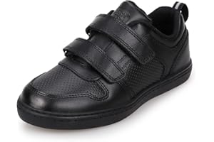 UOVO Boys School Shoes Uniform Black Dress Shoes for Kids