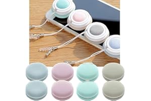 LELEBEAR 4/8PCS Screen and Eyeglass Brush Cleaner, Mini Macaron Shape Two-Side Microfiber Multifunction Cleaning Tool with Keychain (8PCS)