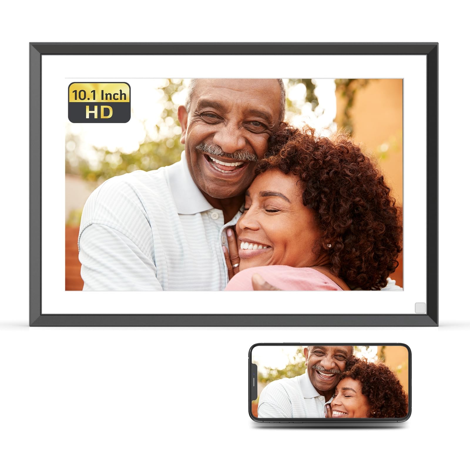 Photo 1 of 10.1 Inch Digital Picture Frame 32GB, Digital Photo Frame Wifi, Electronic Picture frame with IPS Touch Screen, Easy to Share Photos Video via App, Gifts for Mom Men