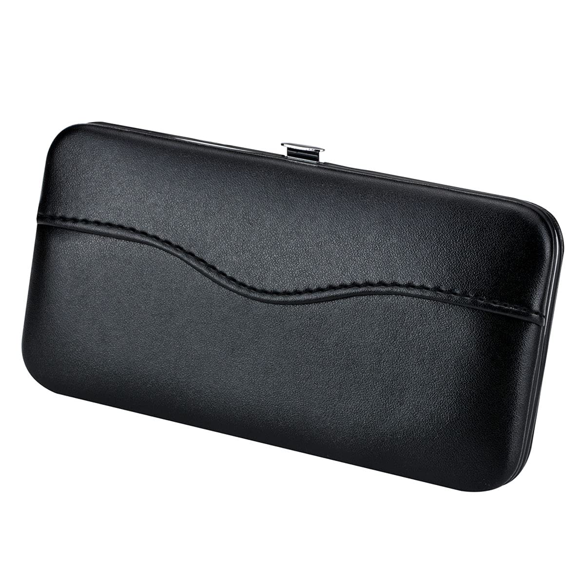Photo 1 of 1 Piece PU Leather Empty Tweezers Storage Bag for Eyelash Extensions Multi-pockets Travel Case (Black)