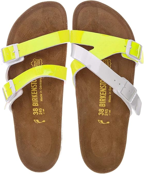 Amazon.com: Birkenstock Yao Patent Neon Yellow/White (N) UK 5.5 - EU 39: Shoes