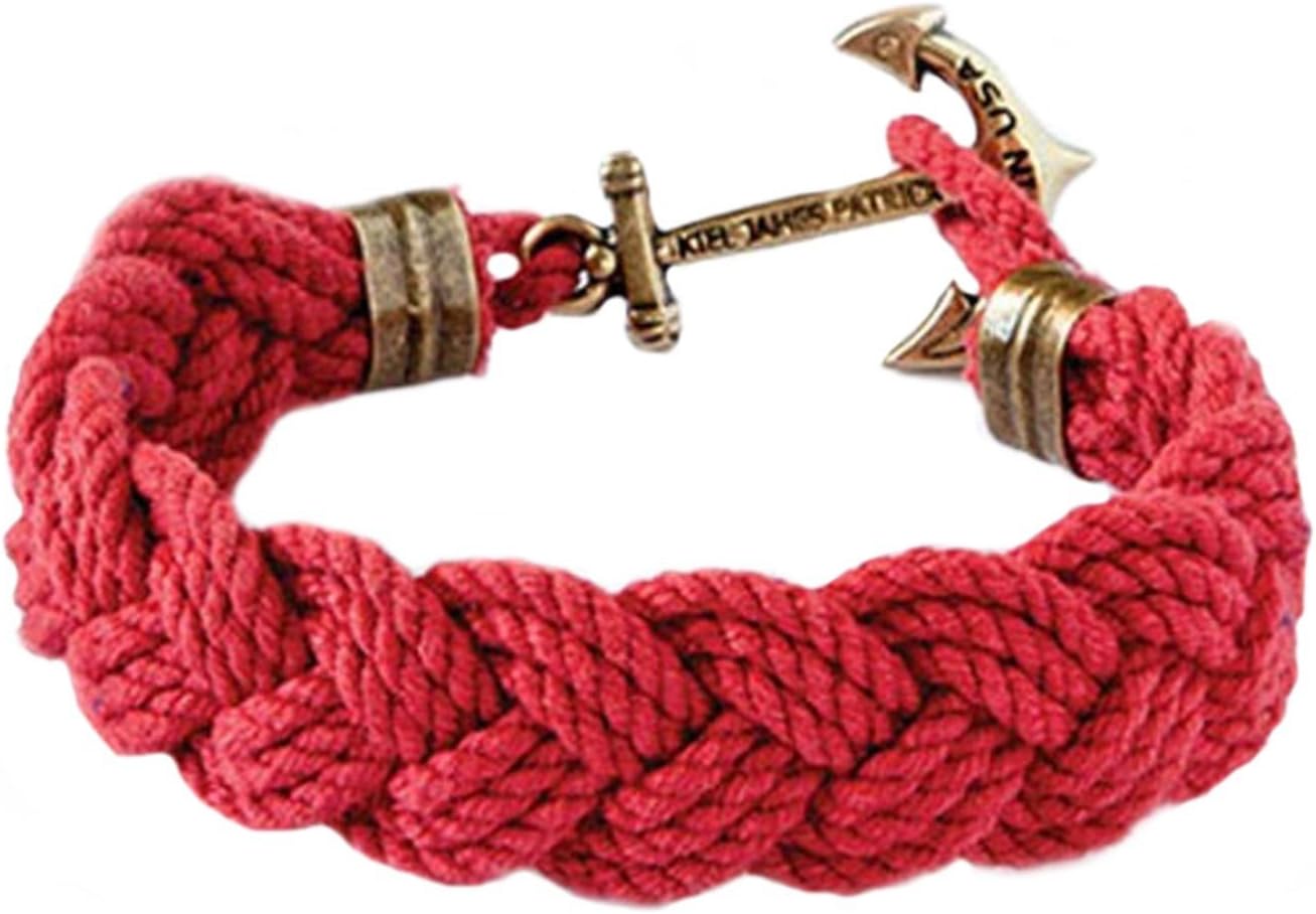 Kiel James Patrick Narragansett Lifeguard Chairs Anchor Bracelet 20,32 cm Red Women's Men's Jewelry