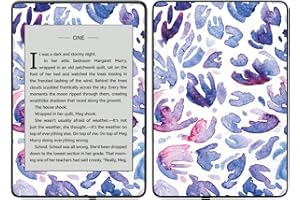 MIGHTY SKINS MightySkins Carbon Fiber Skin for Amazon Kindle Paperwhite 2018 (Waterproof Model) - Blue Petals | Protective, Durable Textured Carbon Fiber Finish | Easy to Apply, Remove| Made in The USA
