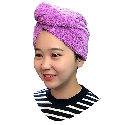 Ukey Microfiber Hair Turban Towel Wrap Super Absorbent Hair Towel