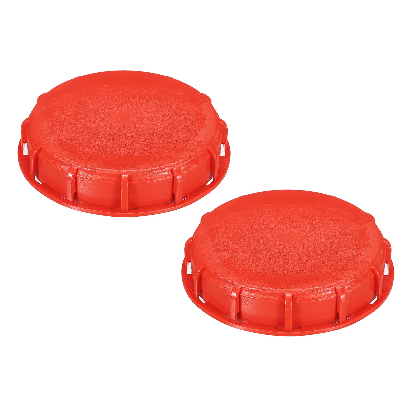 PATIKIL IBC Tote Lid Cover 6.5", 2 Pack IBC Tank Cap Fitting Plastic Water Liquid Storage with Gasket for Industry Agriculture Chemical, Red