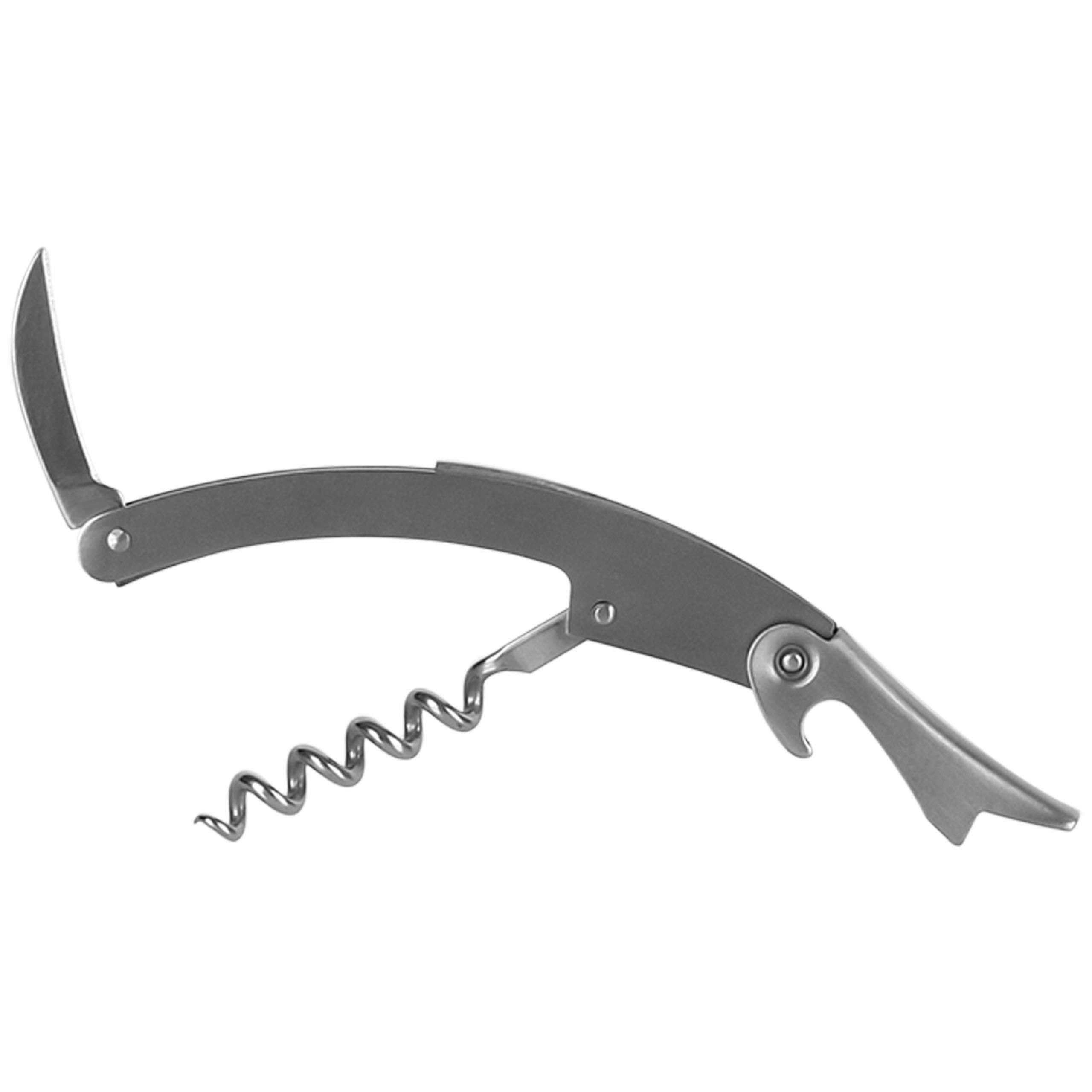 Grunwerg 28/SS Aperiti Barware Waiter's Cork Screw, Stainless Steel, ['Burgundy', 'Ivory', 'Black', 'Silver']