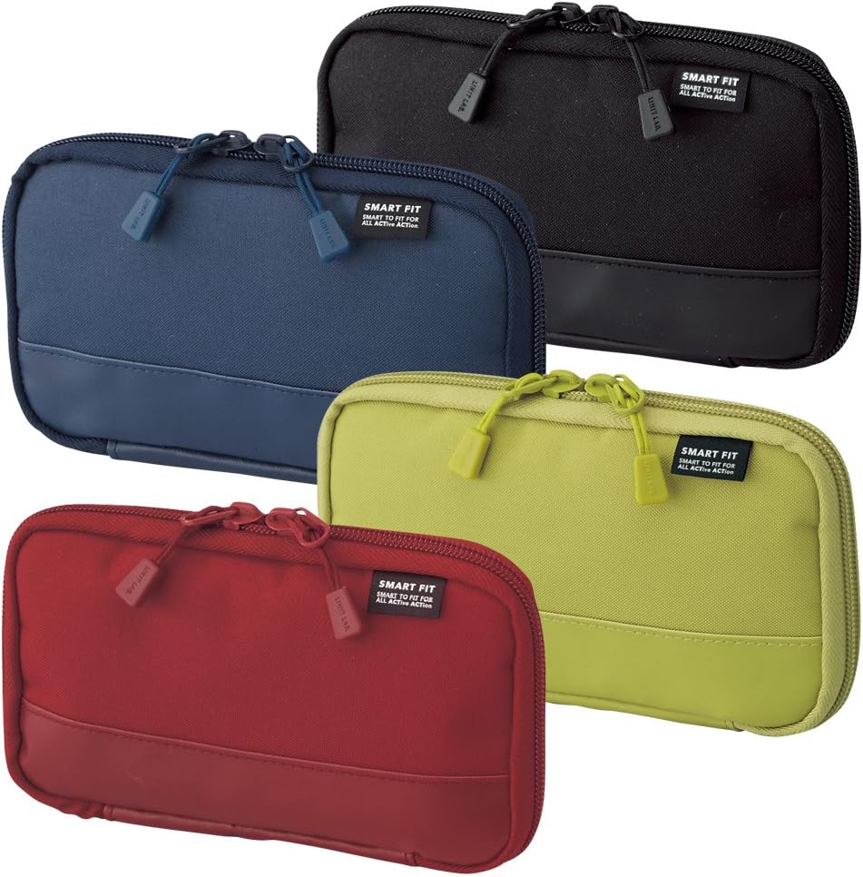 LIHITLAB Compact Pen Case (Pencil Case), Water & Stain Repellent,3.5" x 6.5'', Red (A7687-3) - Image 4