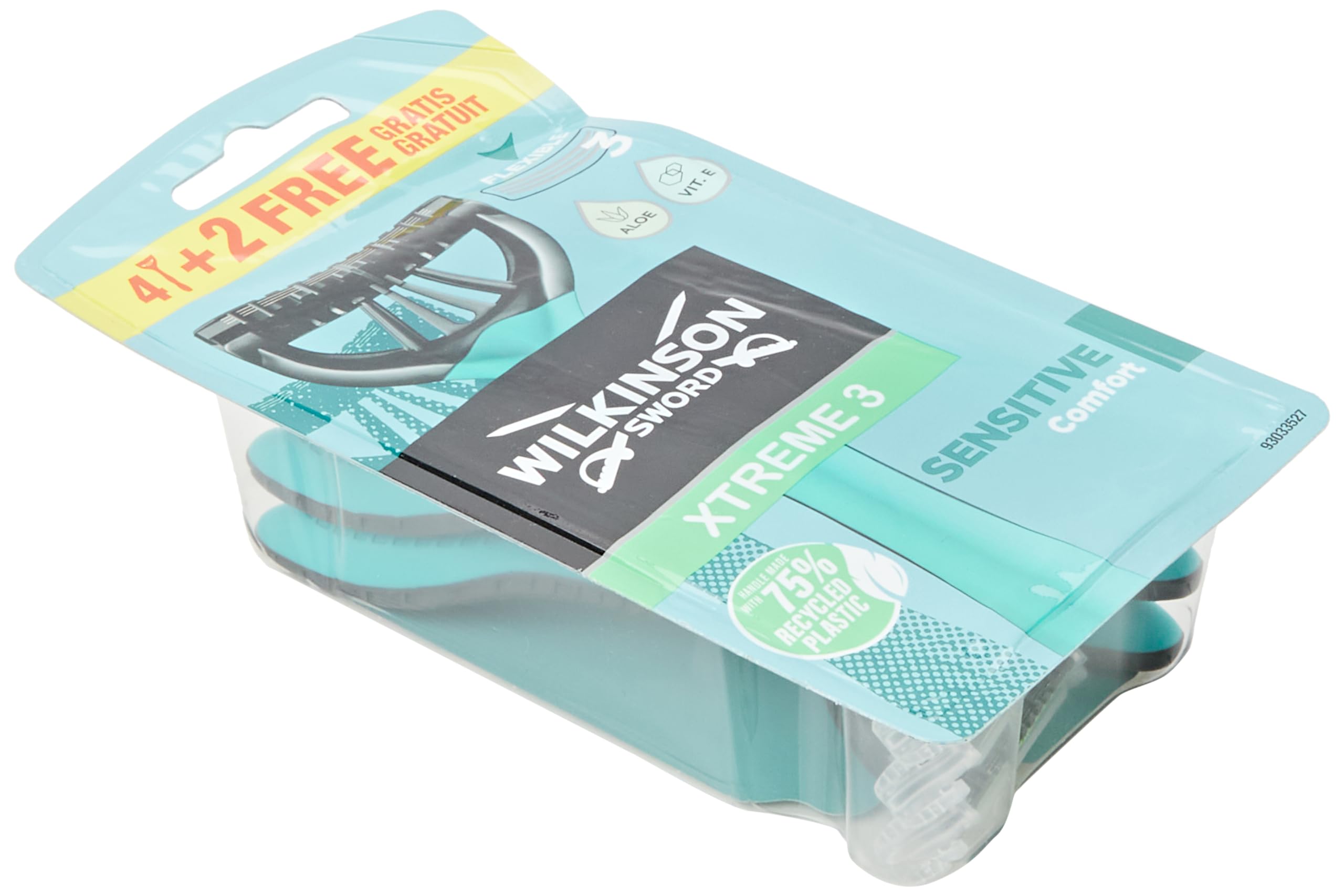 Wilkinson Sword Xtreme 3 Sensitive Disposable Razors, Pack of 6