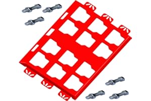 GENERIC VELCKING for Milwaukee Packout Mounting Plate, Metal Storage Base, Wall and Floor Compatible Toolbox Mount (RED, 1-Full Plate)