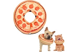 LEO IRIS Soft Dog Cone Collar - Inflatable Protective Collar for Dogs and Cats, E-Collar Dog Neck Recovery Pet Cone Pizza Dog Cone After Surgery（No Pump）