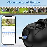 Cinnado Solar Security Camera Outdoor Wireless 2K PIR Night Vision 360 PTZ Black view 7