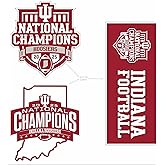 IU, Indiana 2025 National Championship, Vinyl Decal Hoosiers Football, National Championship Logo, State