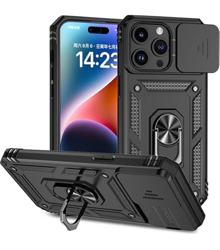 IPhone 15 Pro Case With Kickstand Armor Magnetic Ring Rugged Protective Military Grade Shockproof Case - Mobile City - View #5