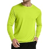 Long Sleeve Rash Guard for Men: Dri Fit Sun Protection UPF 50+ Uv Cooling Moisture Wicking T-Shirt for Workout