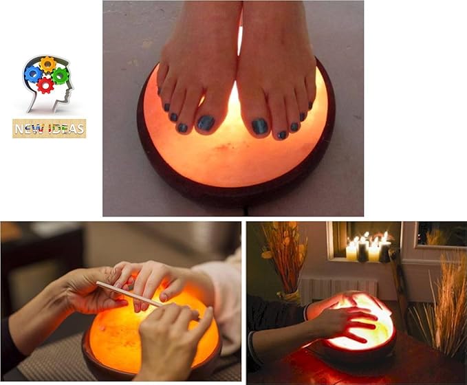 Natural Himalayan Salt Rock Lamp Dehumidifier Ioniser Hand Foot