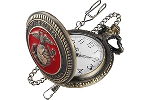Realpoo Hollowed Out Eagle Quartz Men's Pocket Watch, Arabic Numeral Dial with Chain Pocket Watch for Men