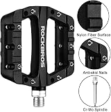 ROCKBROS Nylon Fiber Bike Pedals 9/16 Wide Platform With 3 Bearings view 3