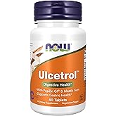 NOW Foods Supplements Ulcetrol™, Digestive Health*, With PepZin GI® & Mastic Gum, Supports Gastric Health*, 60 Tablets