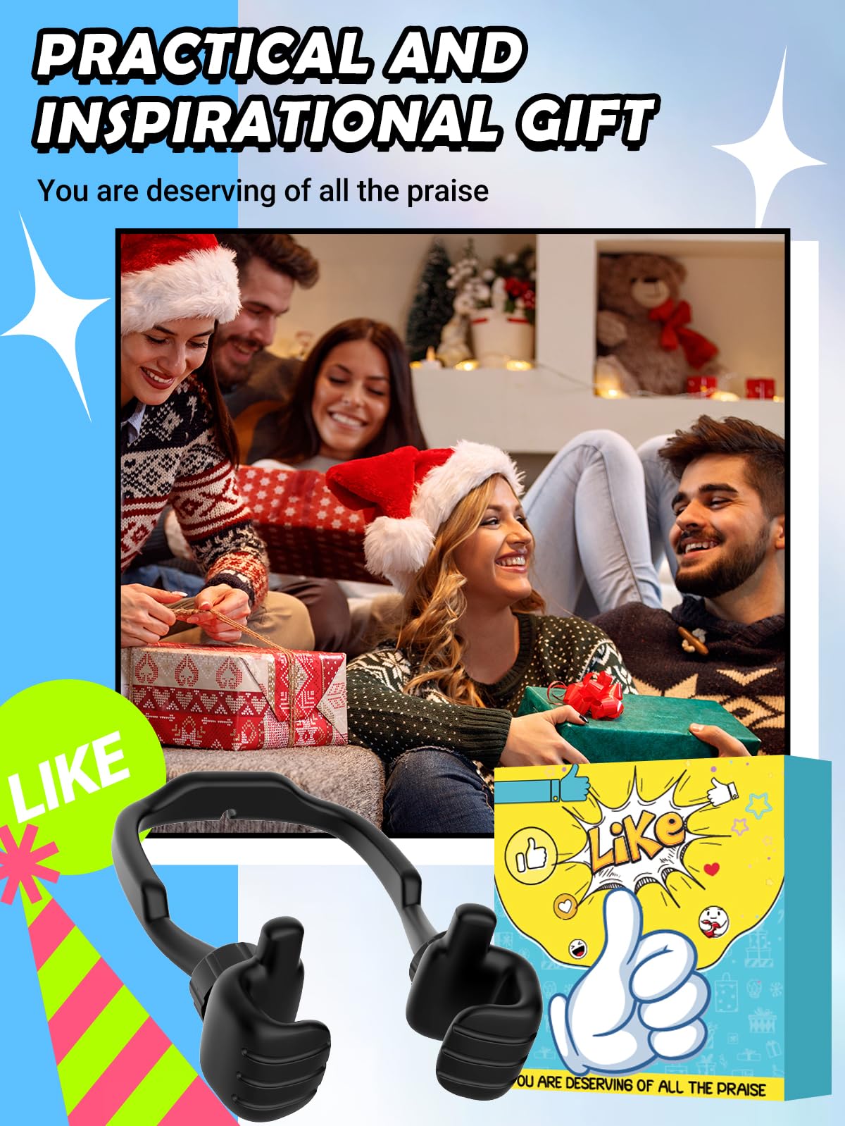 Stocking Stuffers for Teens Boys Men Adults Gifts: Thumbs Up Lazy Phone Stand Cell Phone Holder Gifts for Kids Women Teenage Girls Wife Ideas Funny Cool Gadgets Who Have Everything Gifts for Christmas