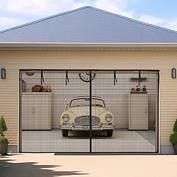 Garage Door Screen 1 Car: 9x7FT Garage Screen Door