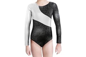 Kaylre Gymnastics Leotards for Girls Long Sleeve Kids Ballet Dance Wear Sparkle Unicorn Rainbow Fancy Mermaid Ribbons